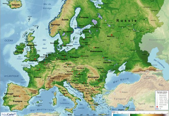 Рельеф Европы
