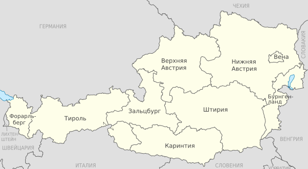Деление Австрии на округа
