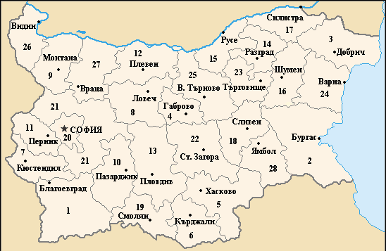 Области Болгарии