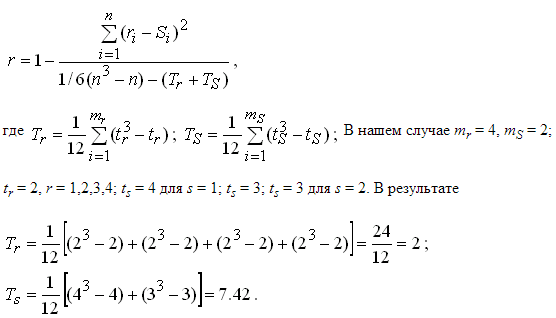 Первая и вторая ранжировка